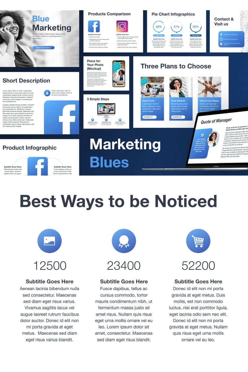 Marketing Blues - Keynote template