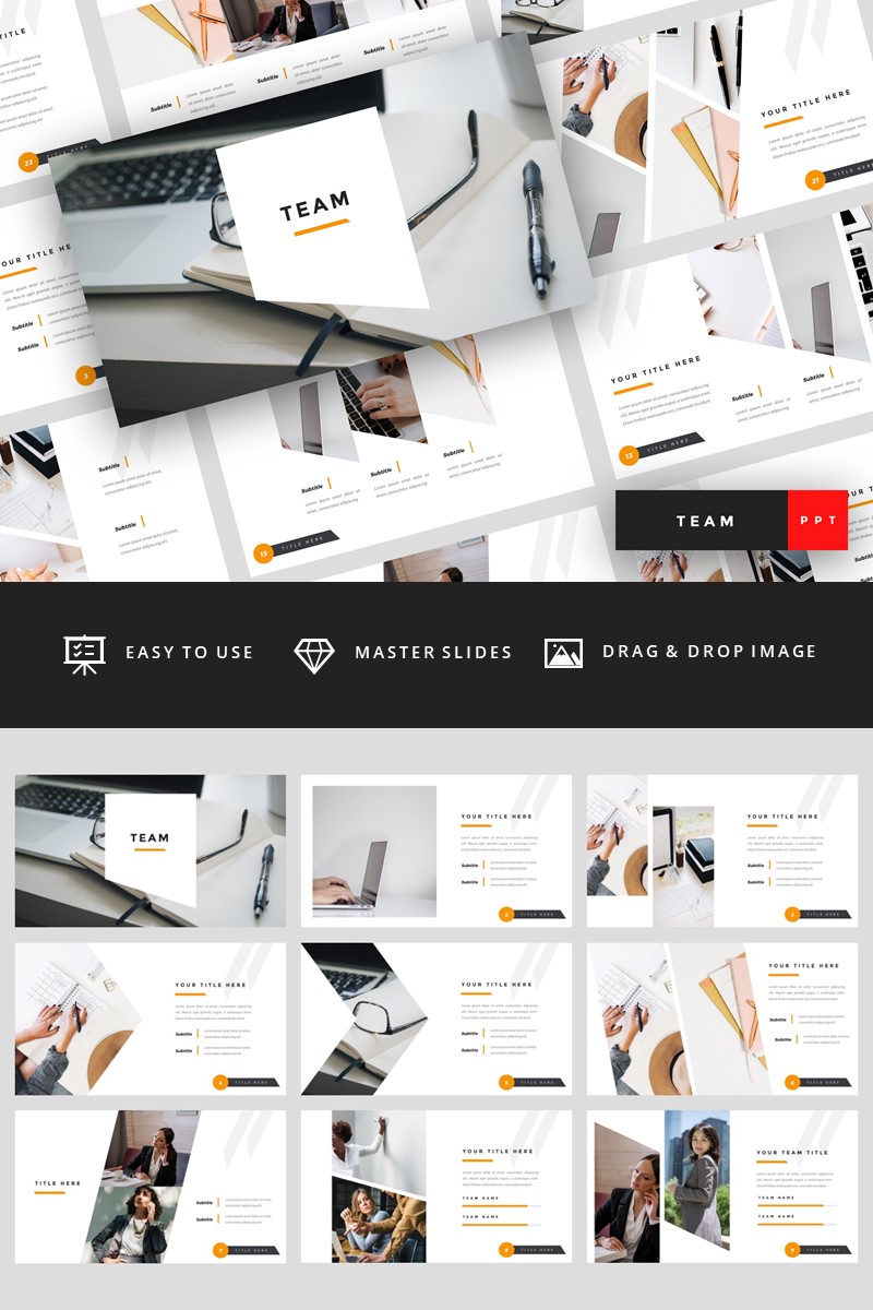 Team - Business PowerPoint template