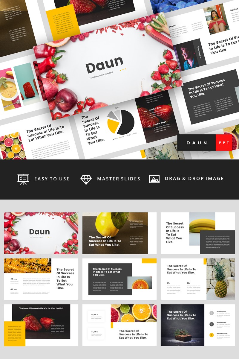 Daun - Food PowerPoint template