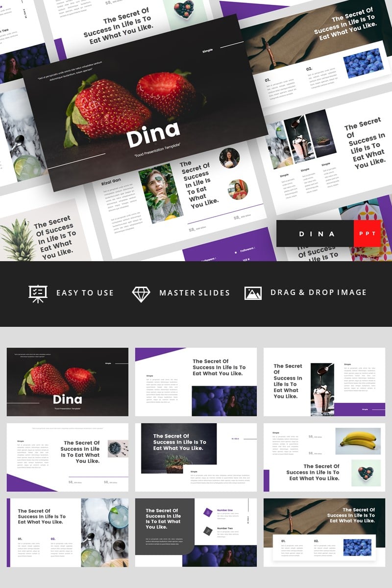 Dina - Food PowerPoint template