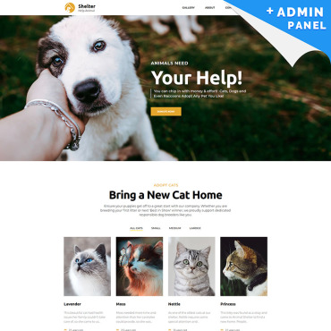 Shelter Pet Landing Page Templates 94868