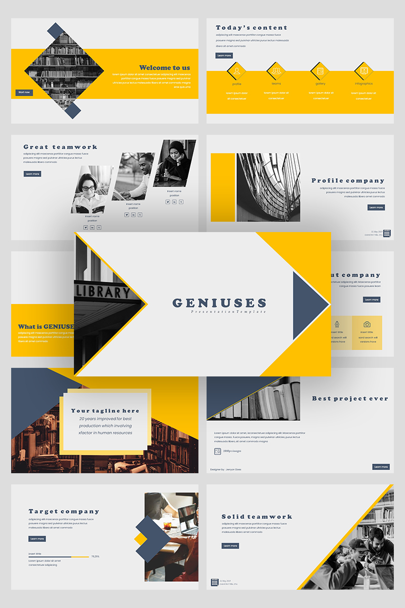 Genuises Creative Business PowerPoint template