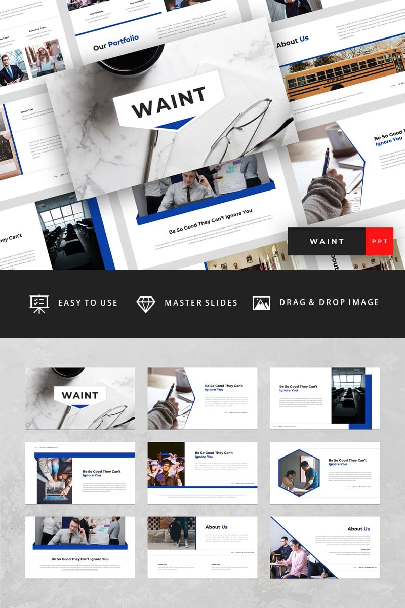 Waint - School PowerPoint template