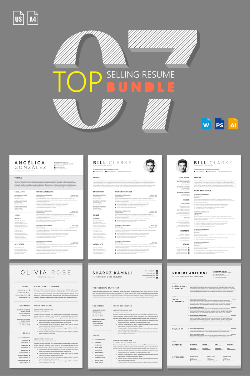 Word Bundle Resume Template