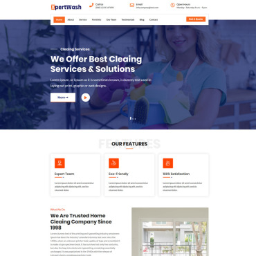 Cleaning Agency Landing Page Templates 95169