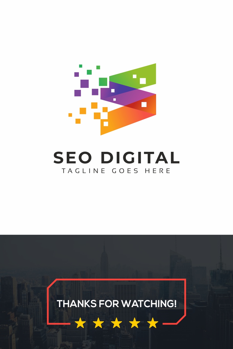 Seo Digital Logo Template