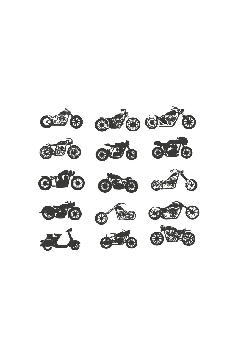 Set Motorcycle Logo Template