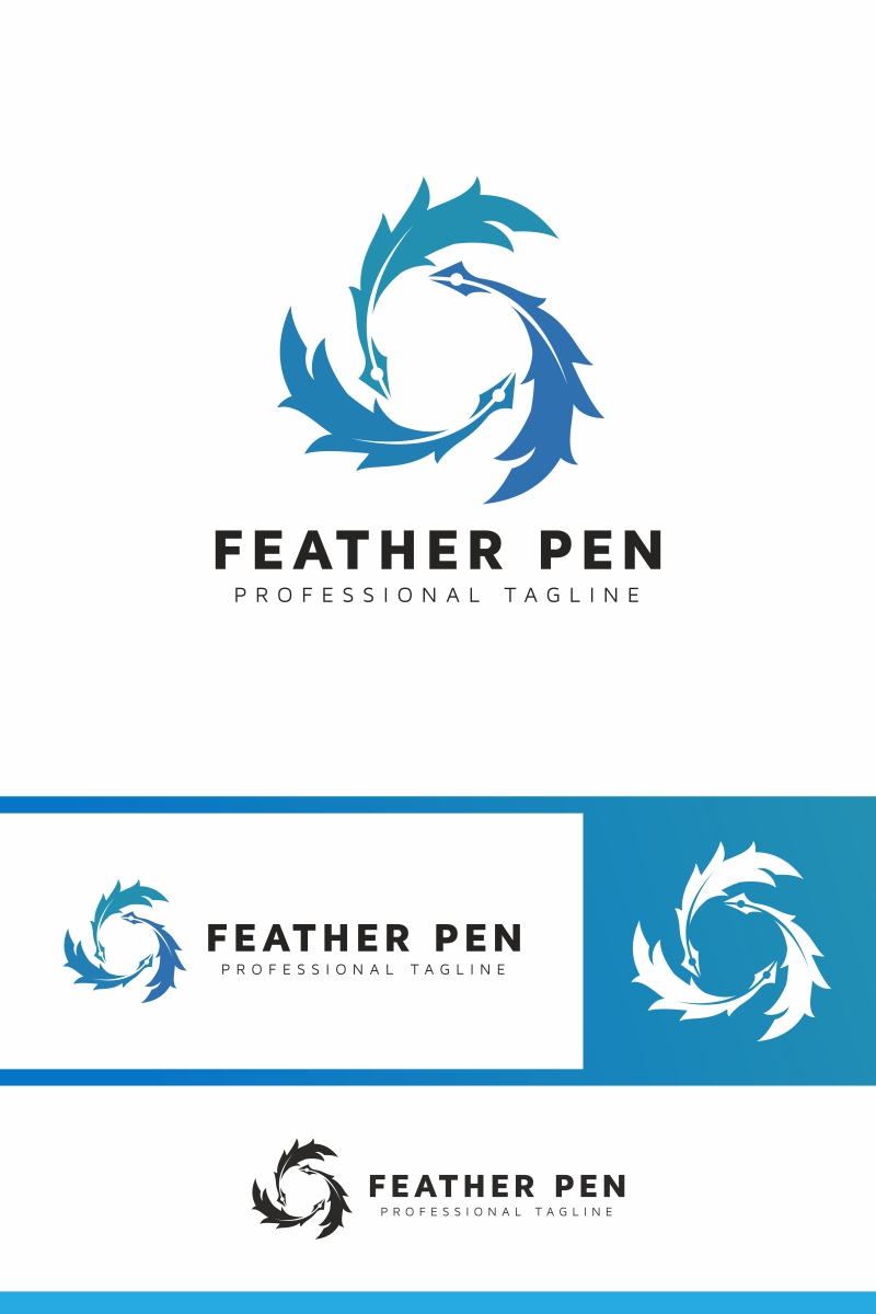 Feather Pen Logo Template