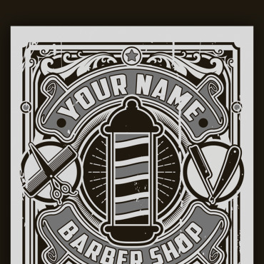 Barber Flyer Corporate Identity 95351