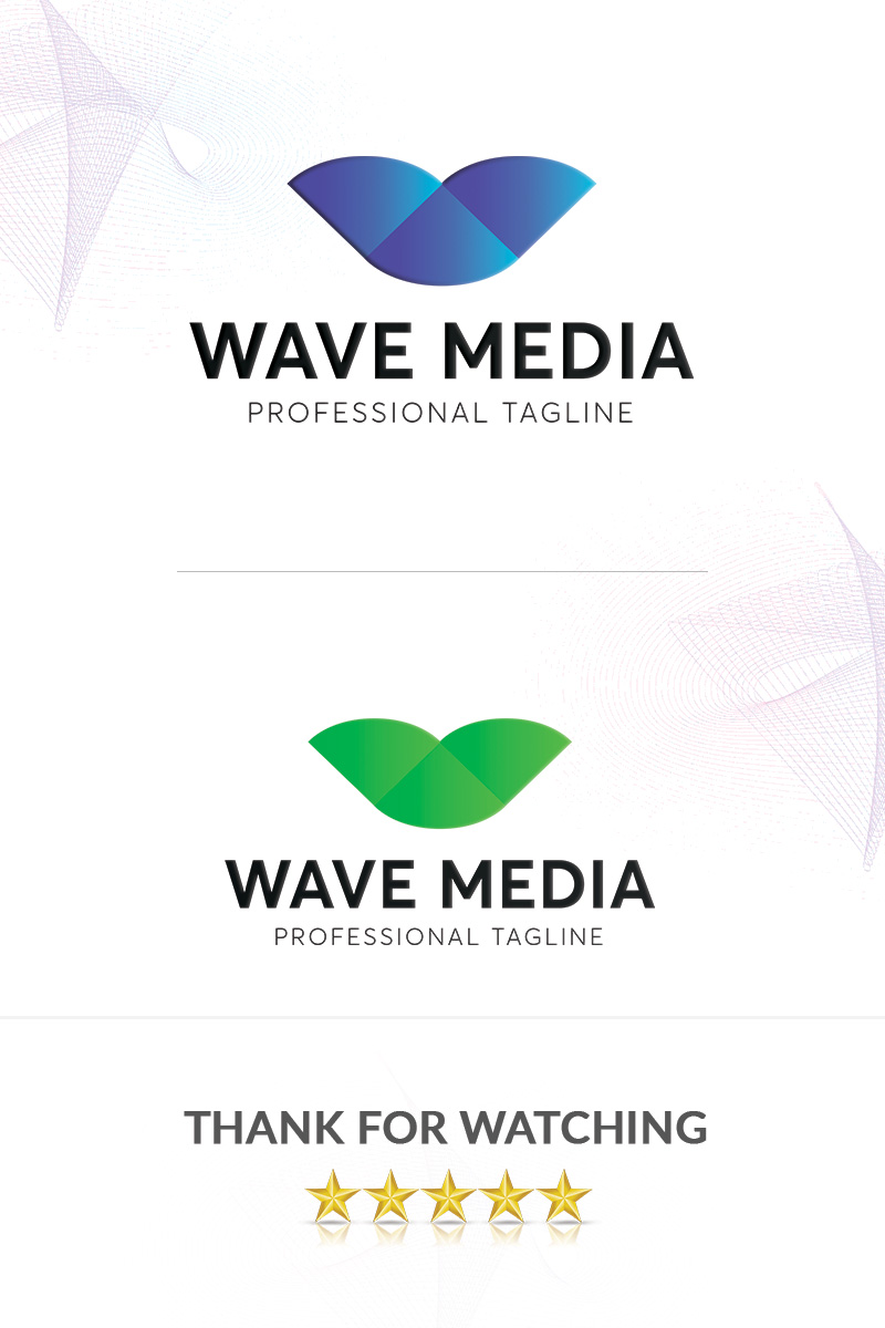 Wave Media Logo Template