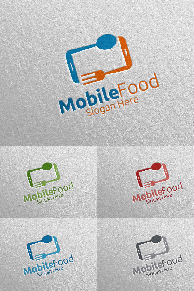 Mobile Food for Restaurant or Cafe 34 Logo Template