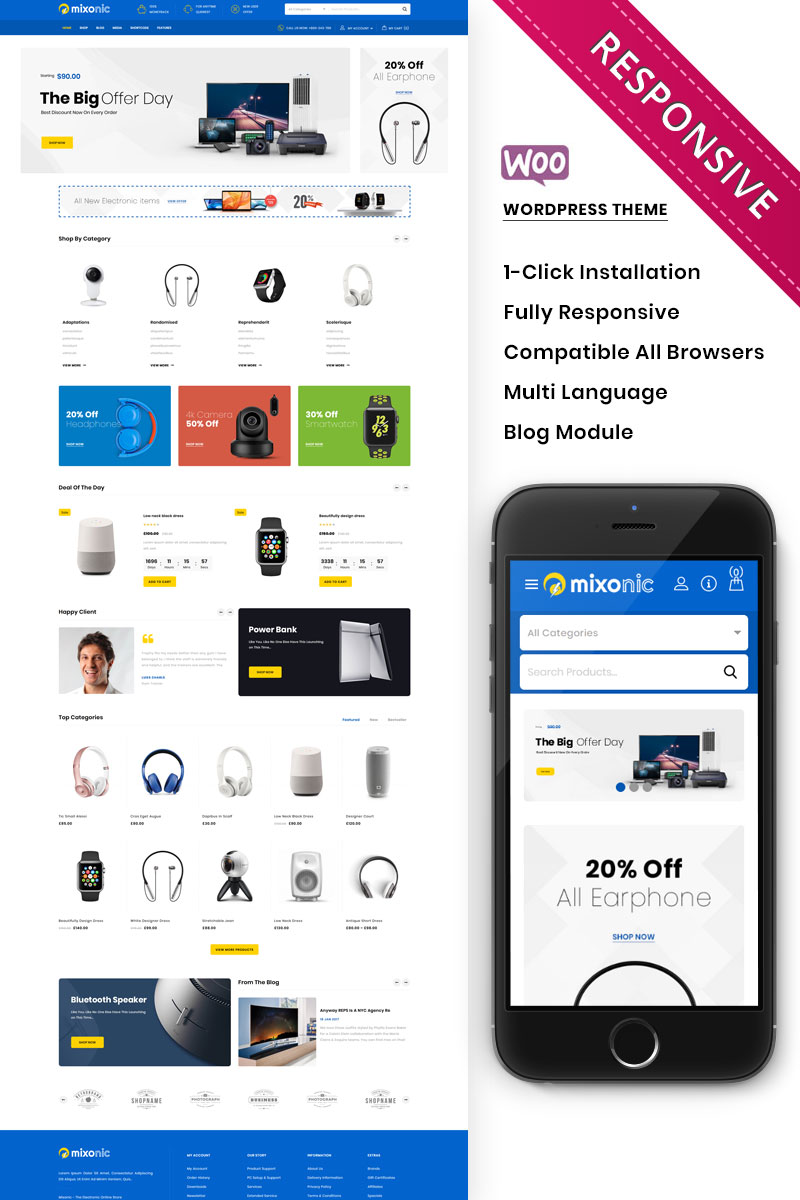 Mixonic - The Electronic Store WooCommerce Theme