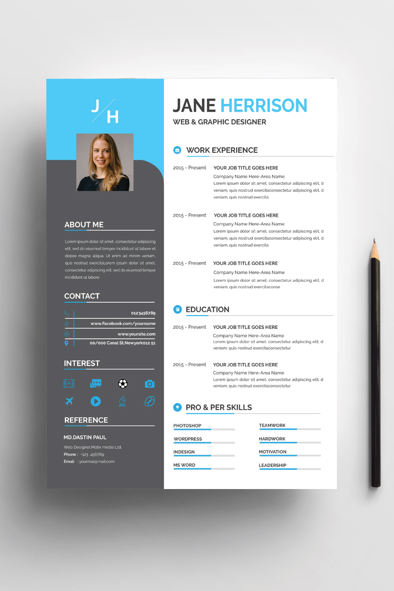 Jane Professional CV Resume Template