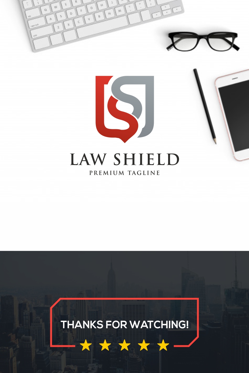Law Shield Logo Template