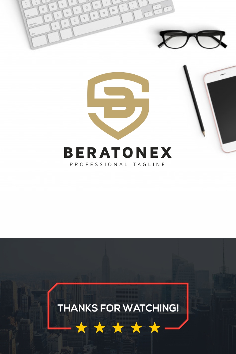 Beratonex - B Letter Shield Logo Template