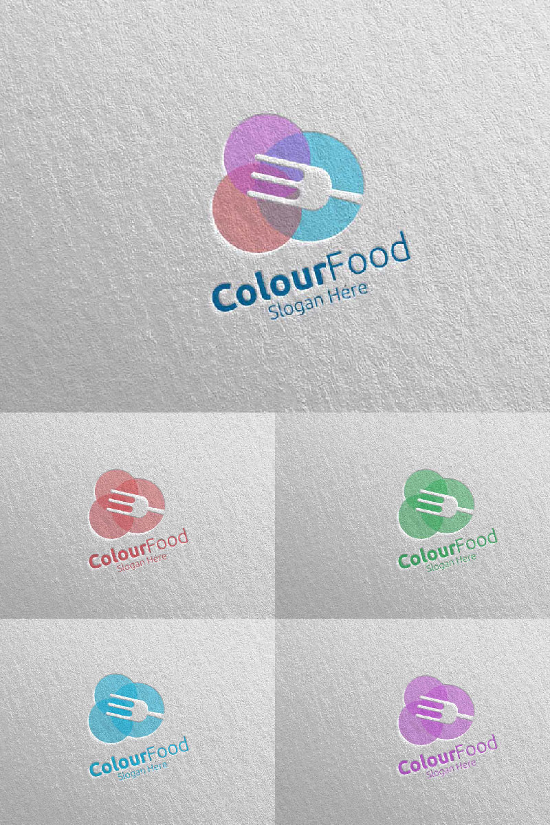 Color Food for  Restaurant or Cafe 67 Logo Template