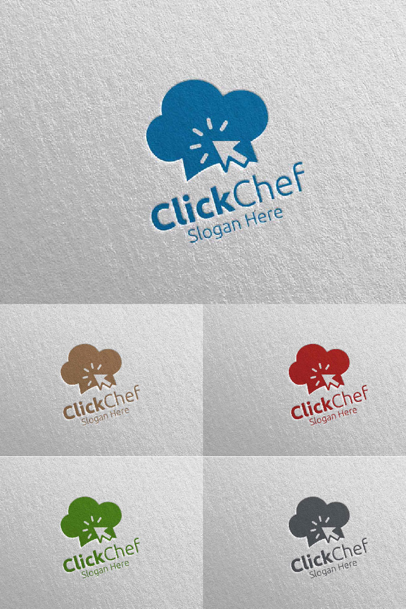 Click Food for Restaurant or Cafe 64 Logo Template