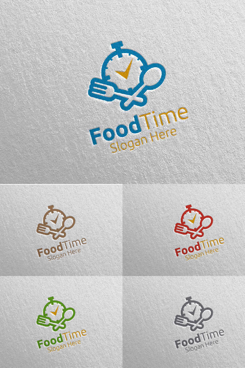 Food Time for Restaurant or Cafe 77 Logo Template
