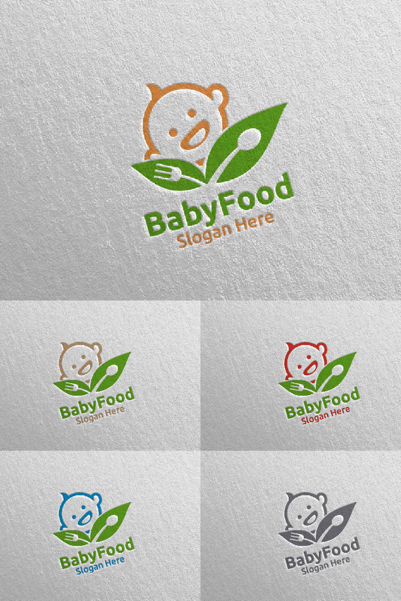 Baby Food for Nutrition or Supplement Concept 75 Logo Template