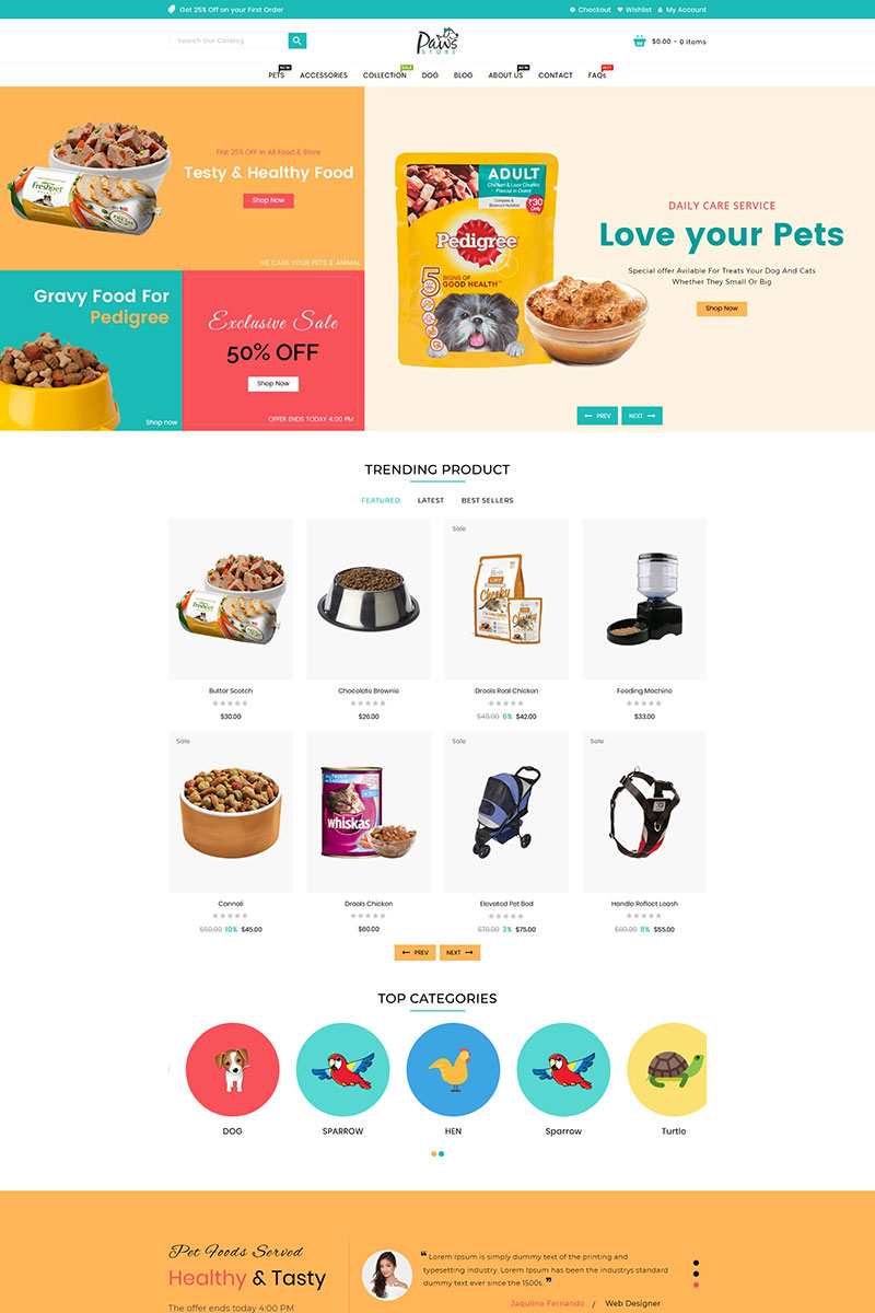 Paws Pet Store Shopify Theme