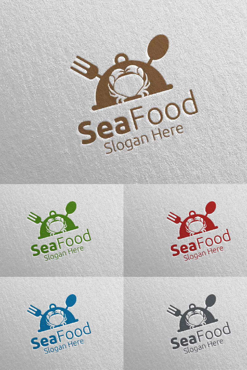 Crab Seafood for Restaurant or Cafe 90 Logo Template