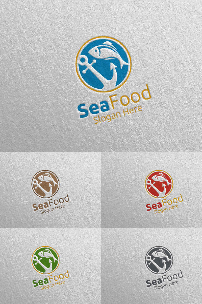 Fish Seafood for Restaurant or Cafe 98 Logo Template