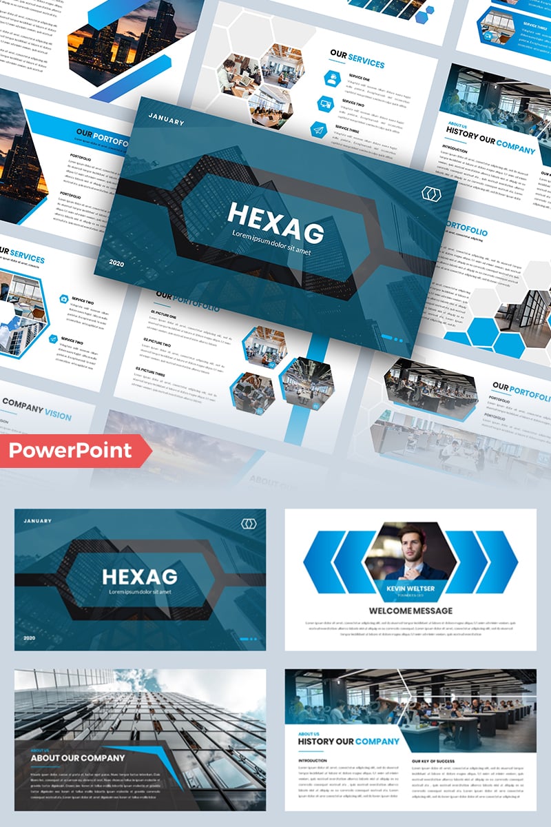 Hexag – Business PowerPoint template