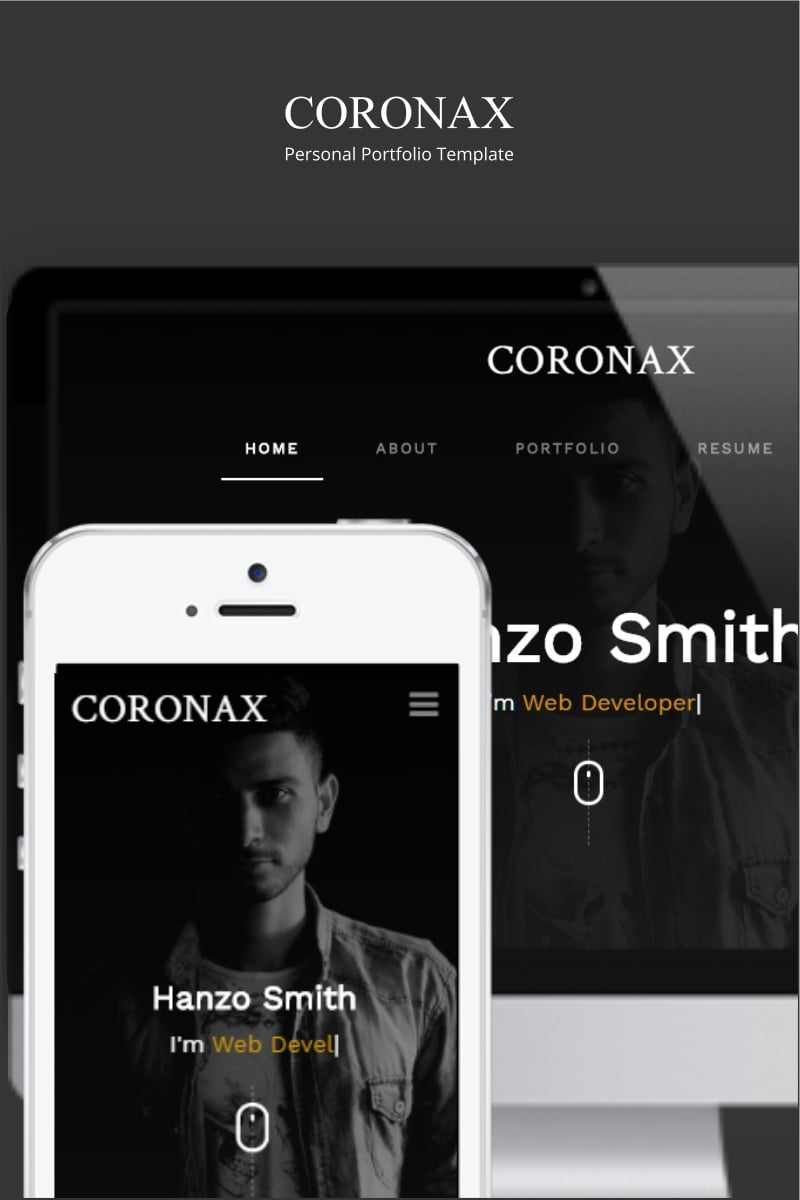 Coronax - Personal Portfolio Landing Page Template