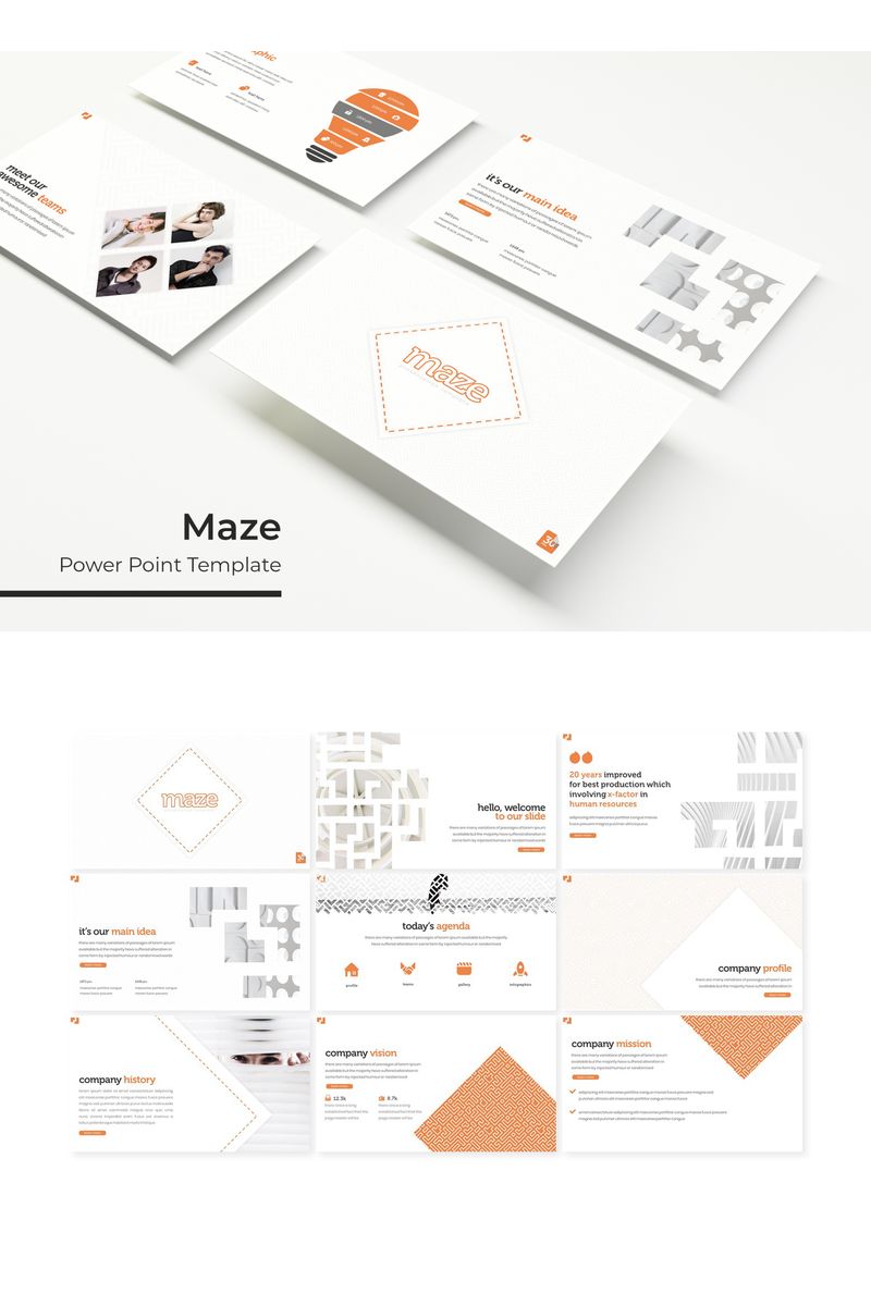Maze PowerPoint template