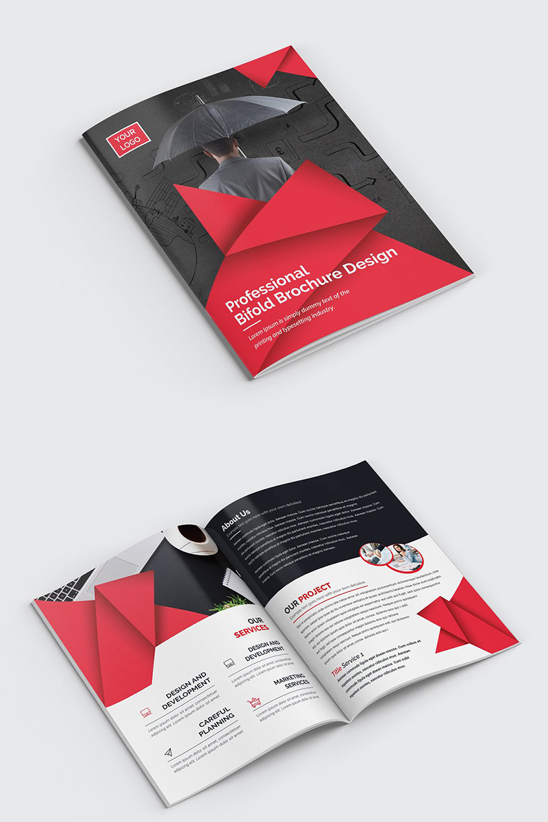 Origami Bifold Brochure - Corporate Identity Template