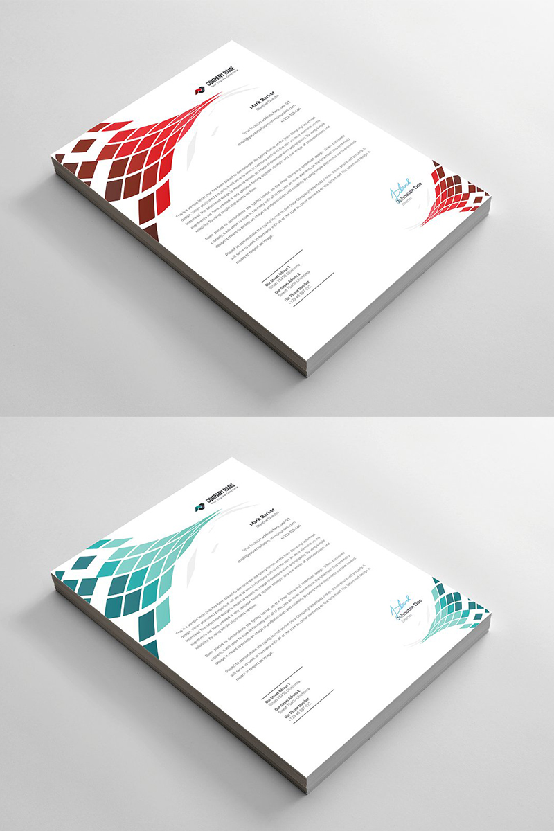 Abstract Letterhead - - Corporate Identity Template