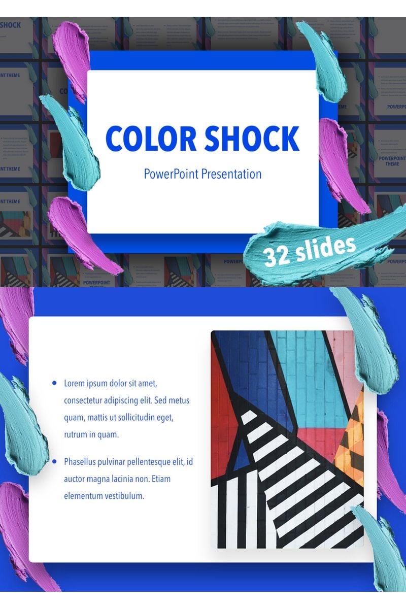 Color Shock PowerPoint template