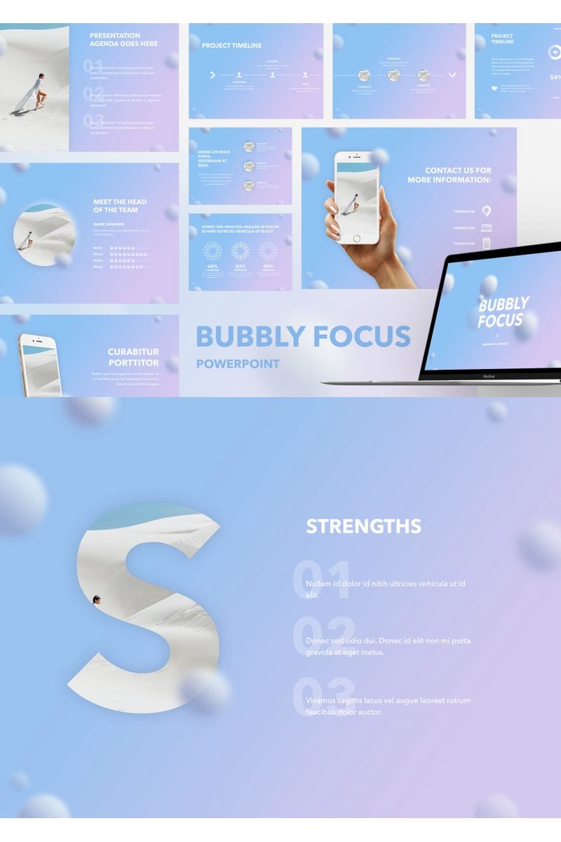 Bubbly Focus PowerPoint template