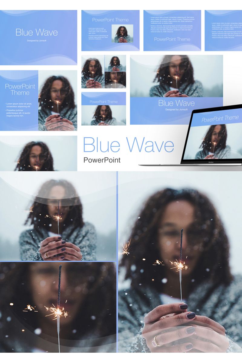 Blue Wave PowerPoint template