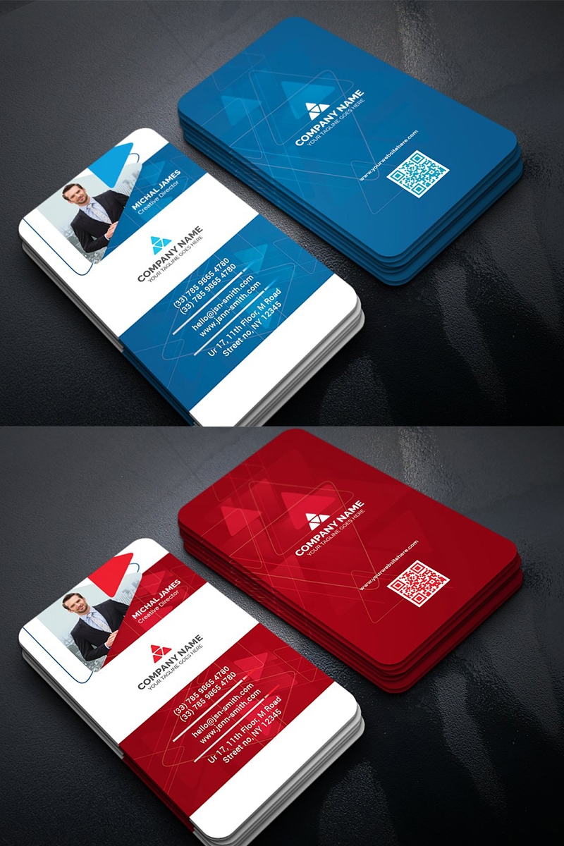 Creative Triangular Business Card - Corporate Identity Template
