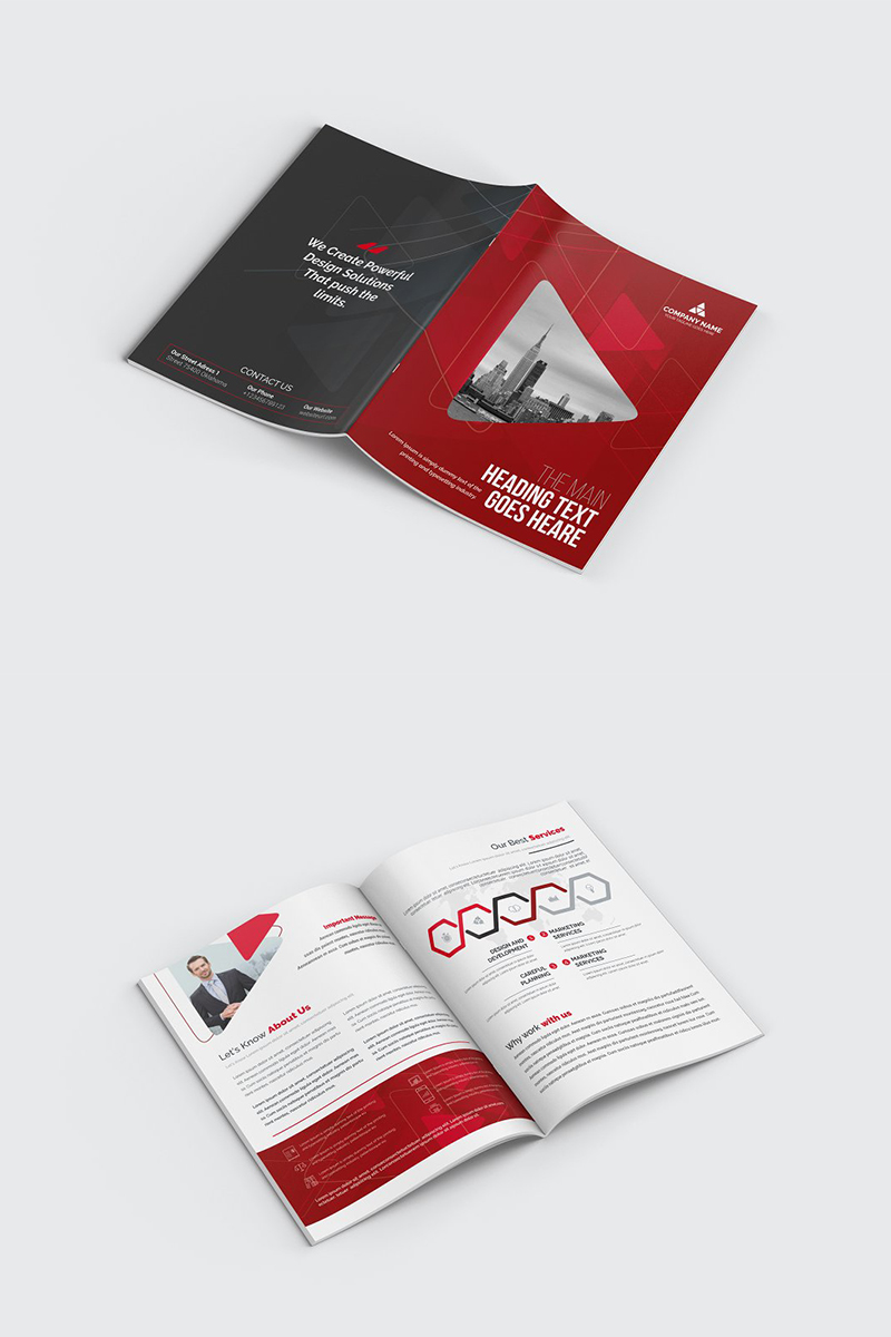 Triangular Bifold Brochure - Corporate Identity Template