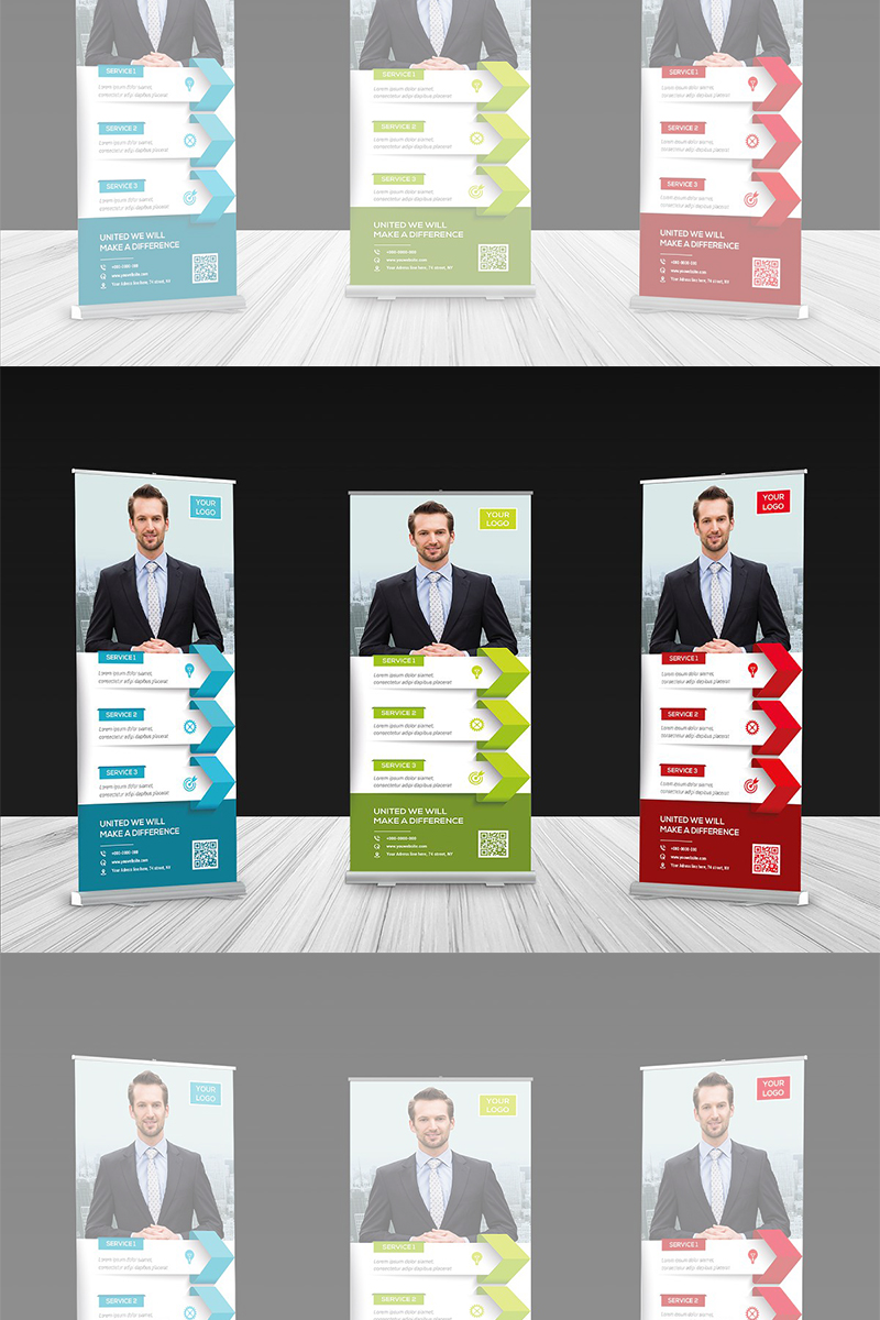 Modern Roll-up Banner - Corporate Identity Template
