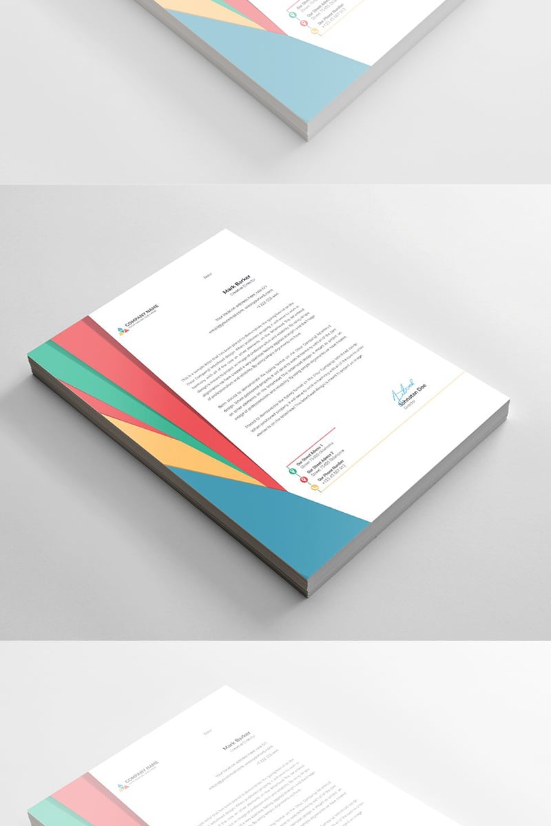 Colorful Letterhead - Corporate Identity Template