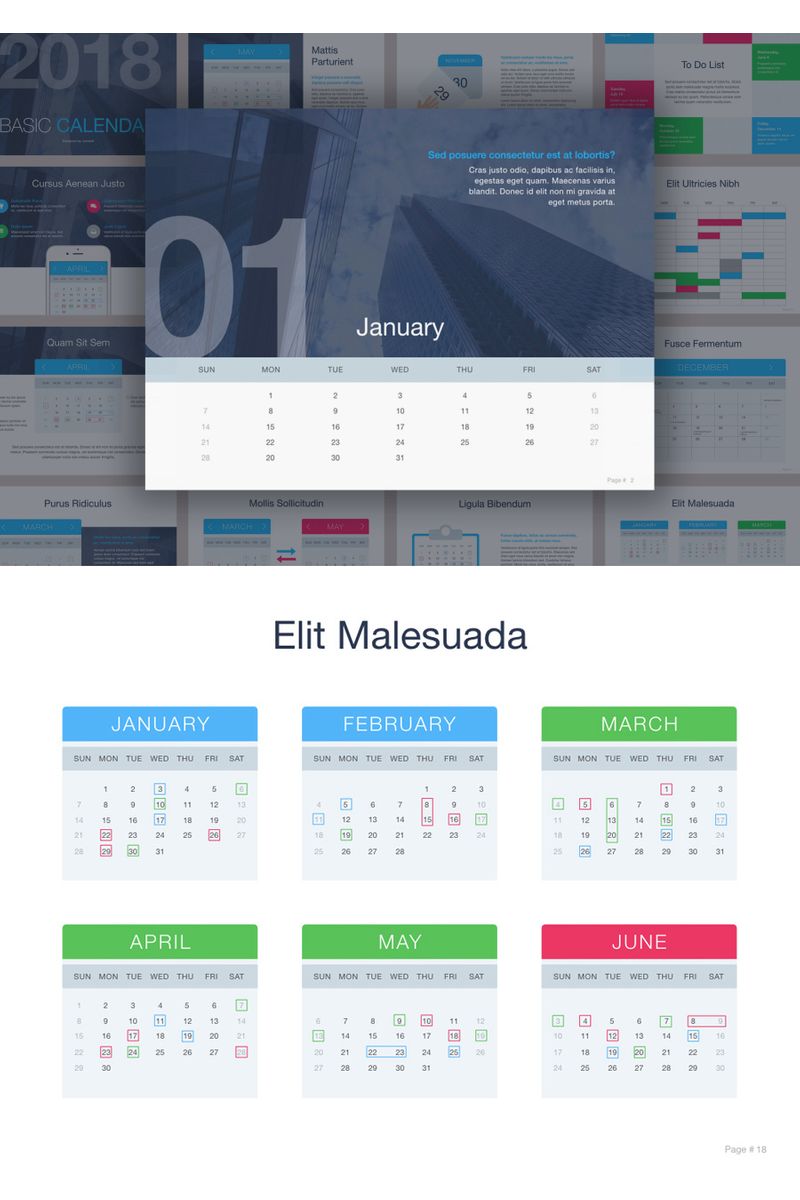 Calendar - Keynote template