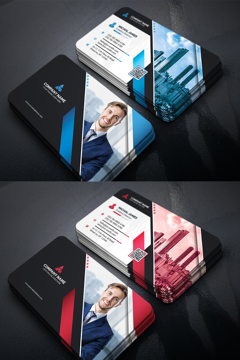 Geometric Modern Business Card - Corporate Identity Template