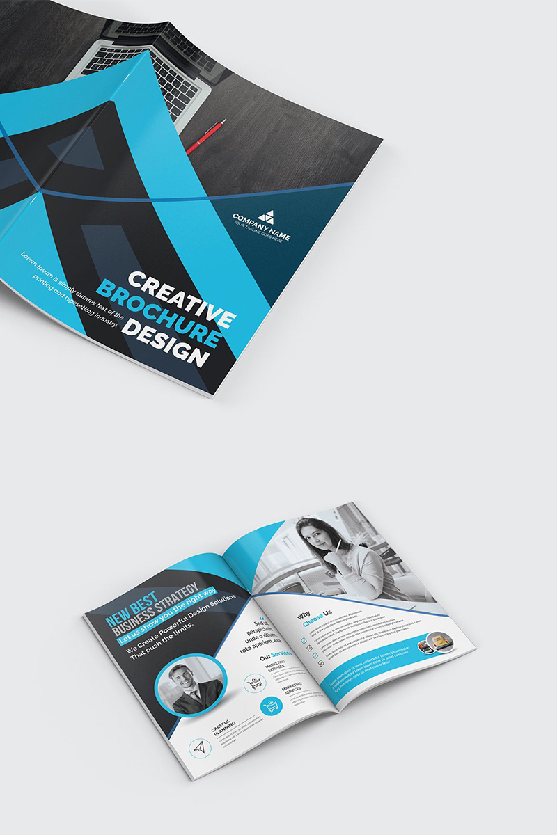 Geometric Bifold Brochure - Corporate Identity Template