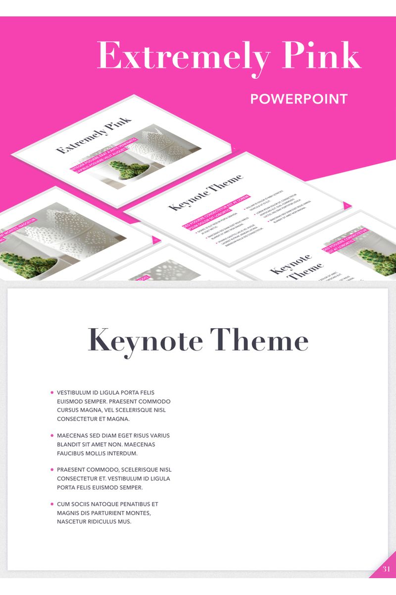 Extremely Pink PowerPoint template