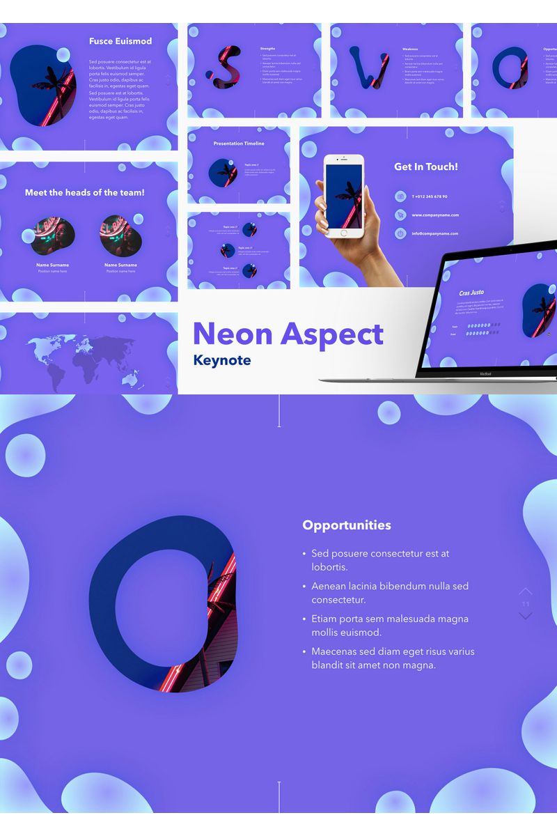 Neon Aspect - Keynote template