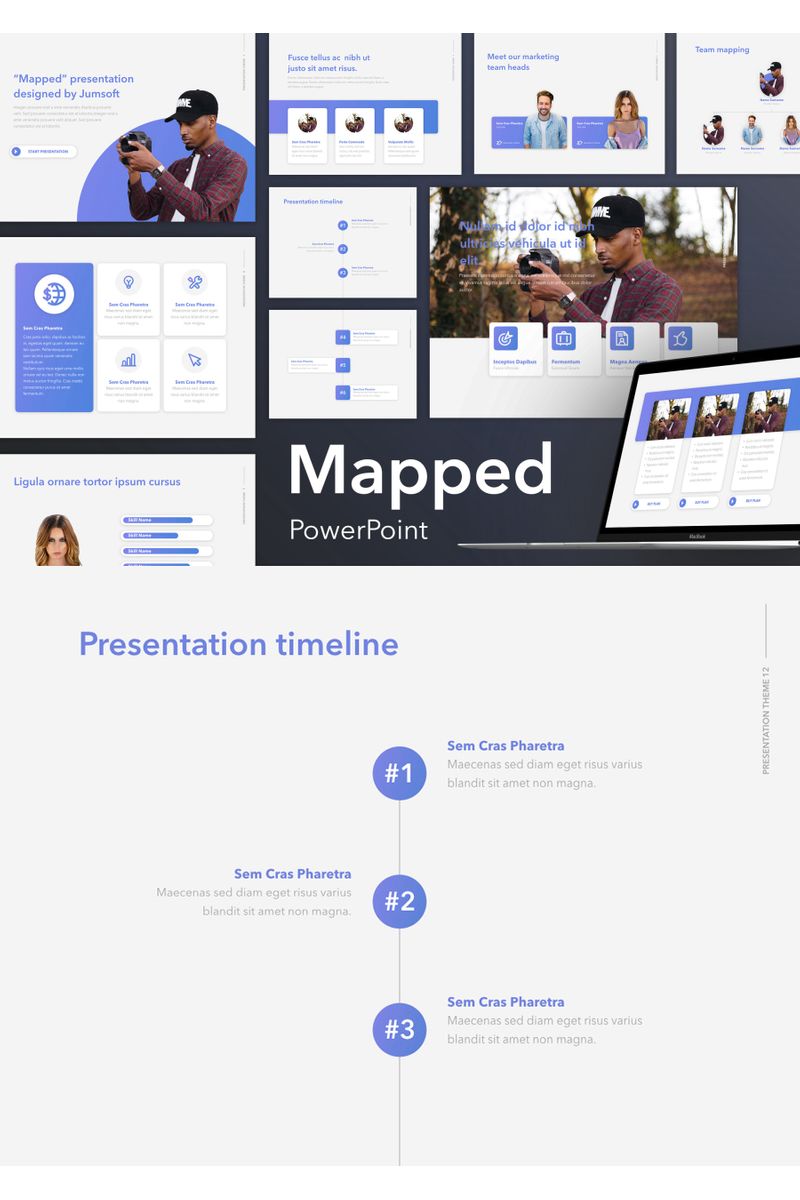 Mapped PowerPoint template