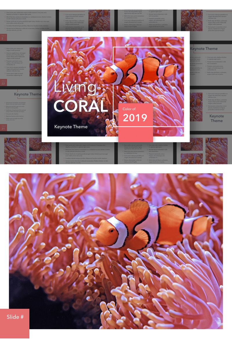 Living Coral - Keynote template