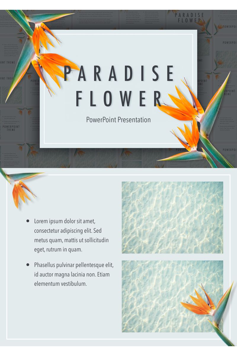 Paradise Flower PowerPoint template