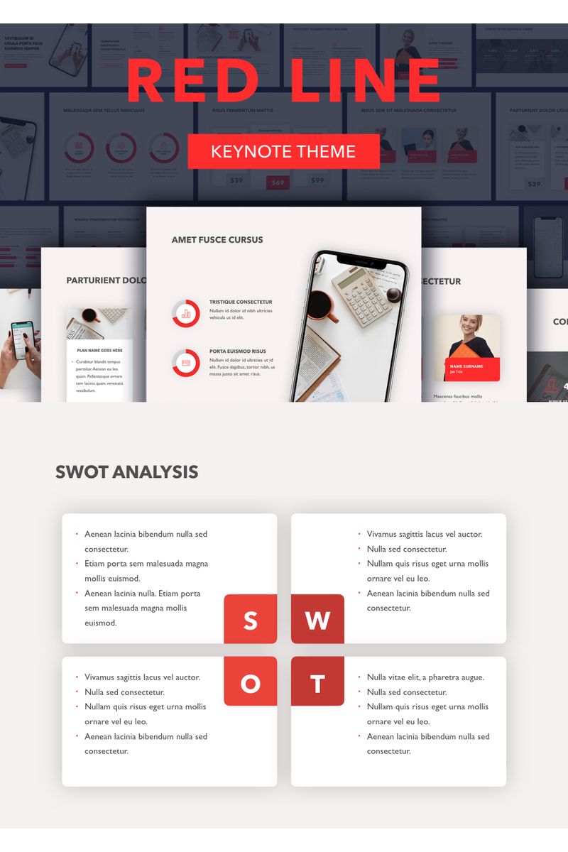 Red Line - Keynote template