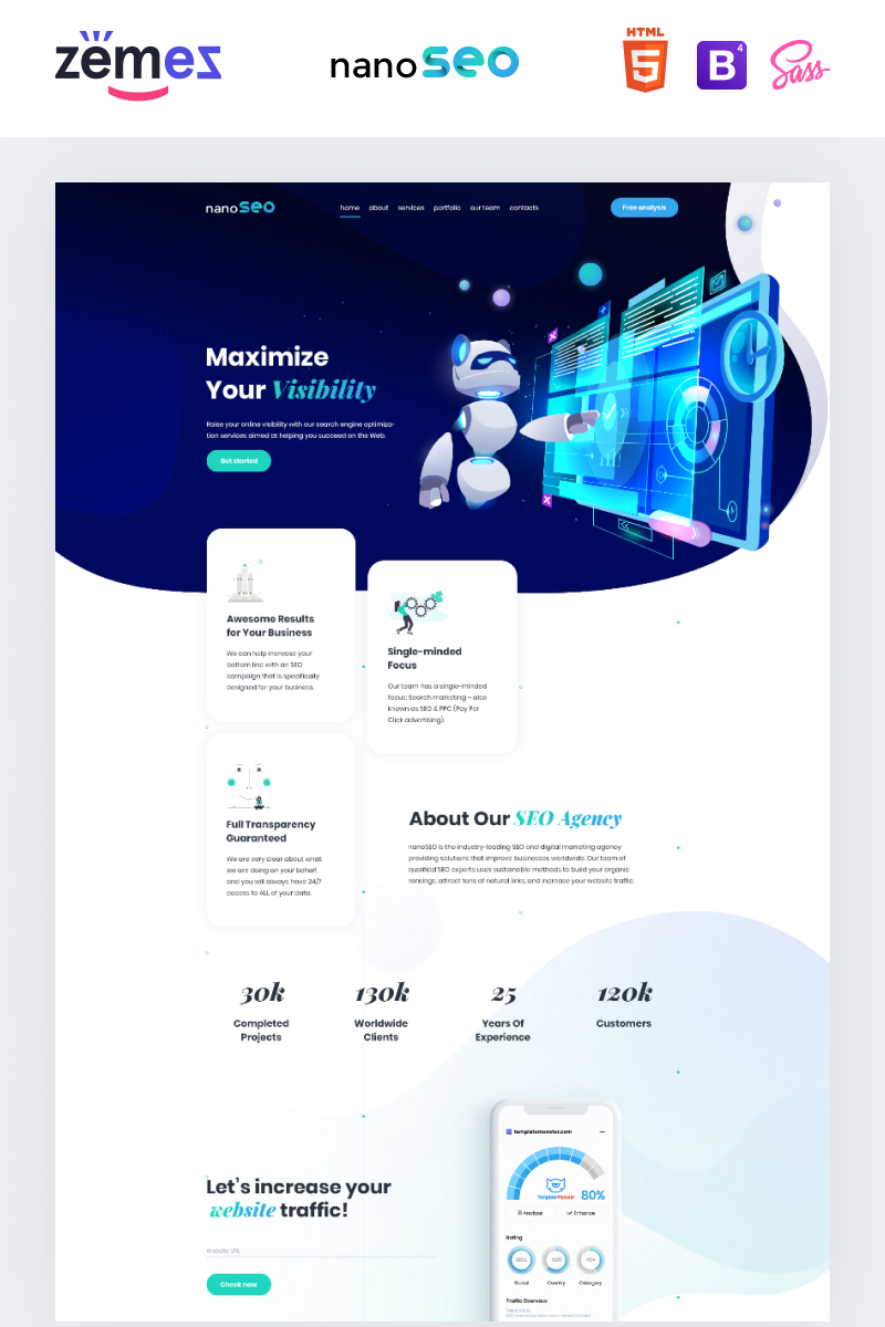 nanoSEO - SEO Business Landing Page Template