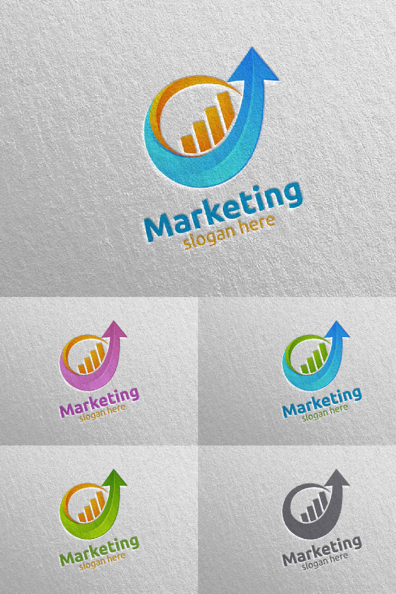 Marketing Financial Advisor Design  6 Logo Template