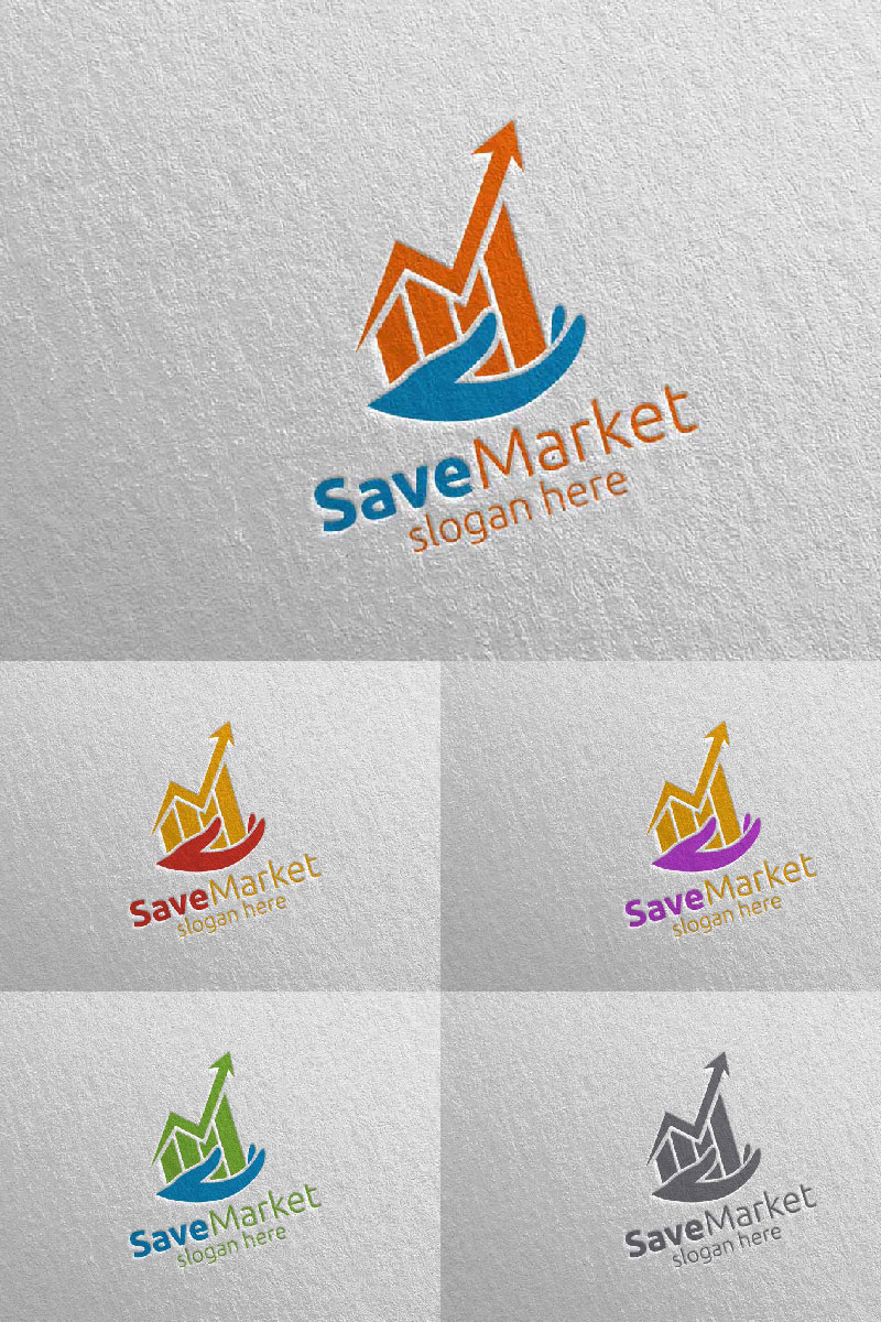 Save Marketing Financial Advisor Design Icon 8 Logo Template